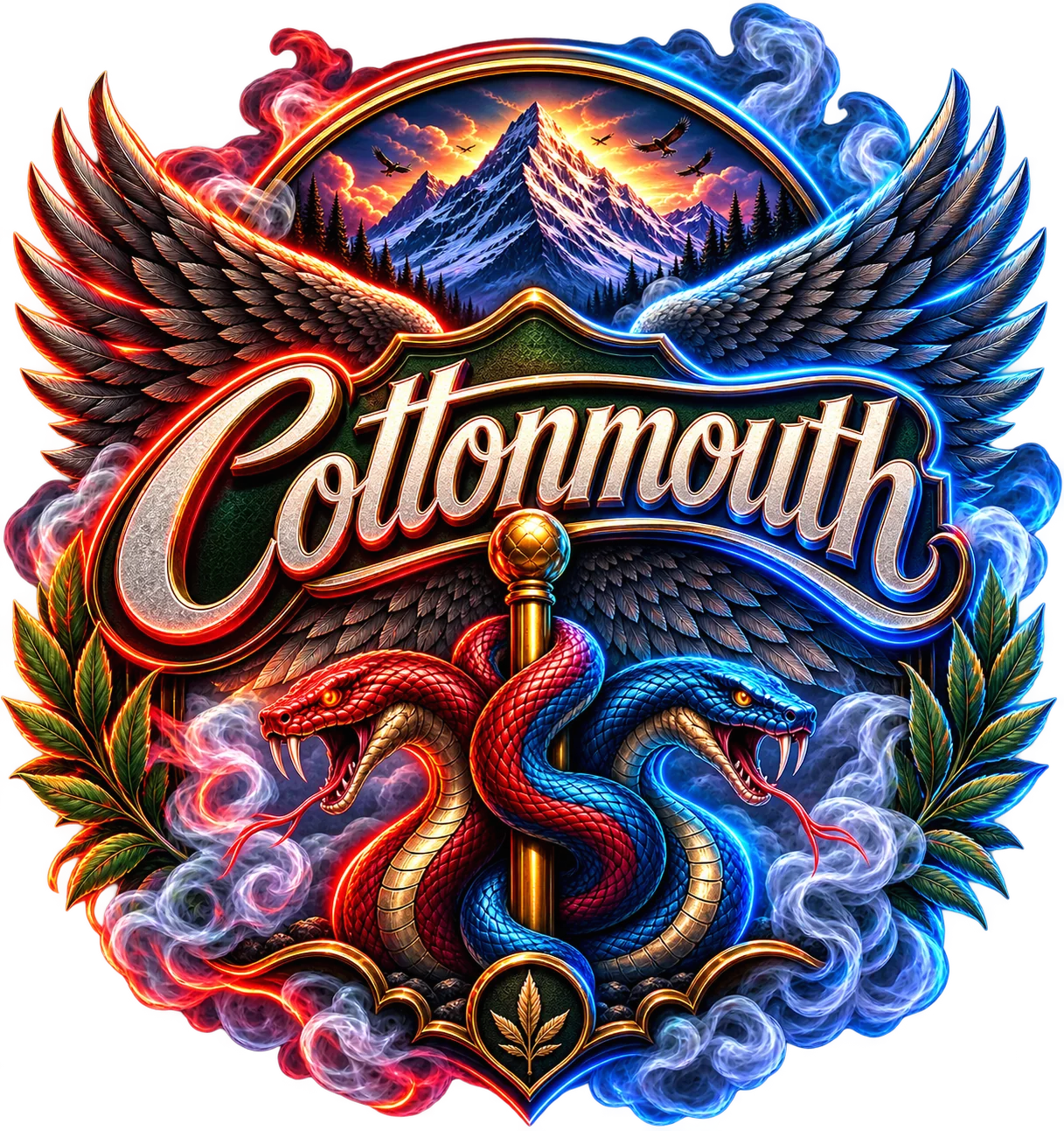 Cottonmouth neon logo
